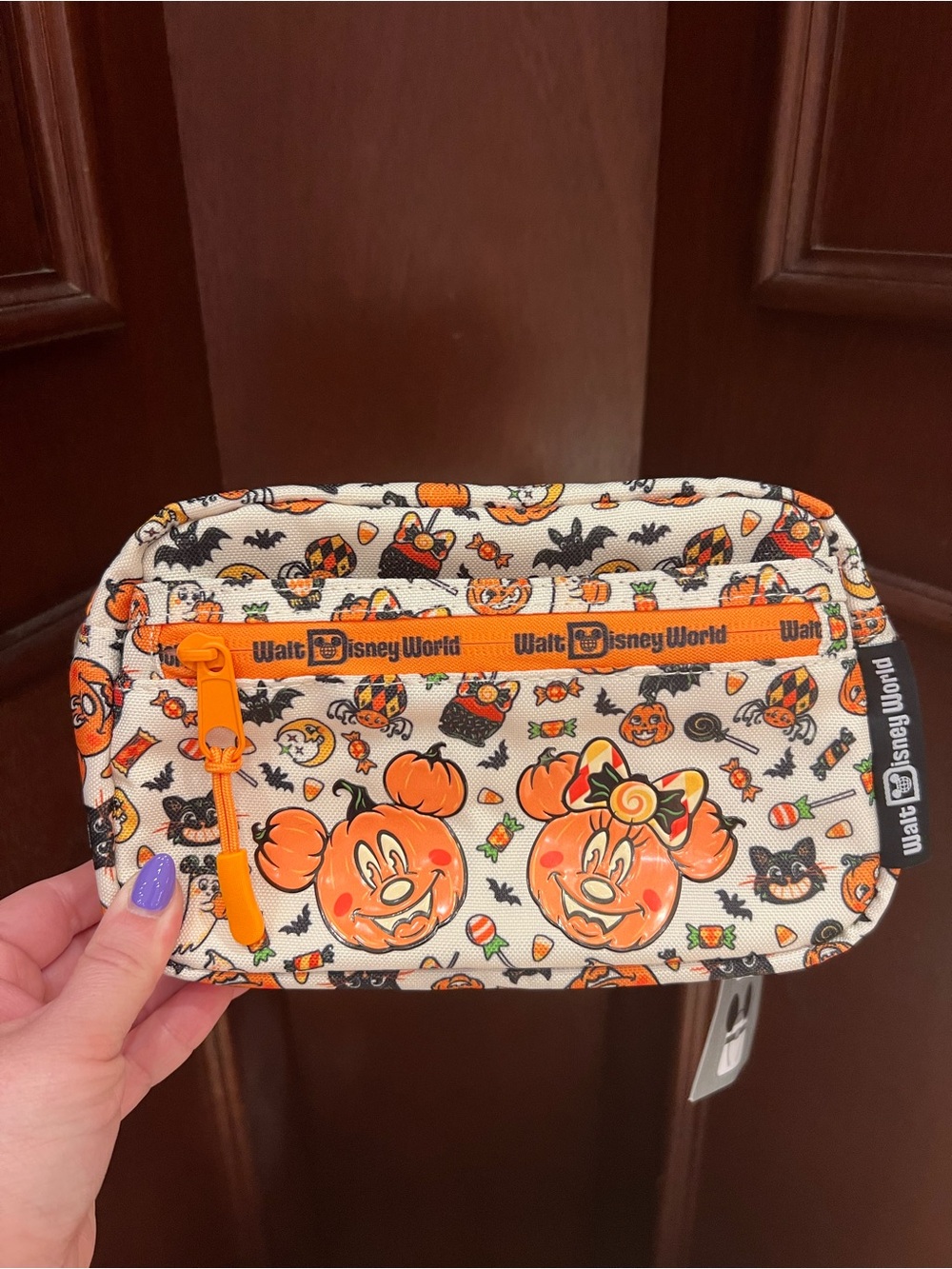 Disney Parks Mickey Minnie Mouse Pumpkin Fanny Pack Belt Bag Halloween NEW 2026 - Picture 1 of 2
